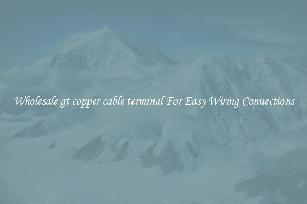 Wholesale gt copper cable terminal For Easy Wiring Connections