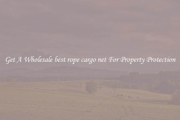 Get A Wholesale best rope cargo net For Property Protection