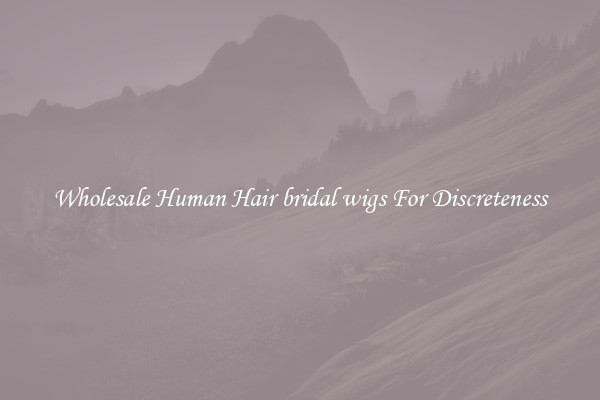 Wholesale Human Hair bridal wigs For Discreteness