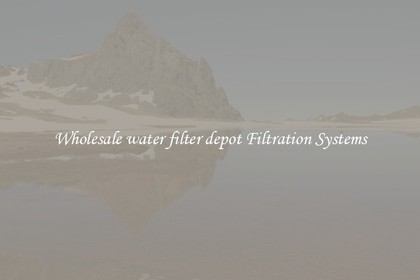 Wholesale water filter depot Filtration Systems