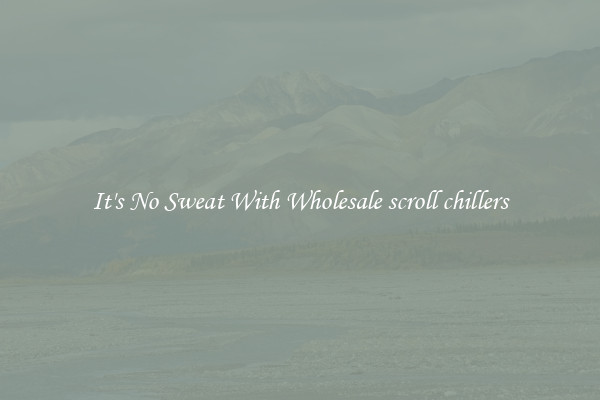 It's No Sweat With Wholesale scroll chillers