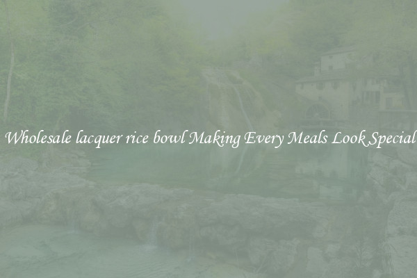 Wholesale lacquer rice bowl Making Every Meals Look Special