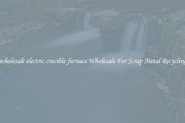 wholesale electric crucible furnace Wholesale For Scrap Metal Recycling