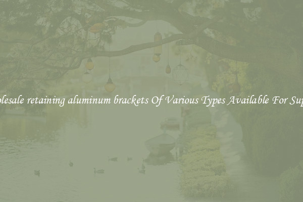 Wholesale retaining aluminum brackets Of Various Types Available For Support