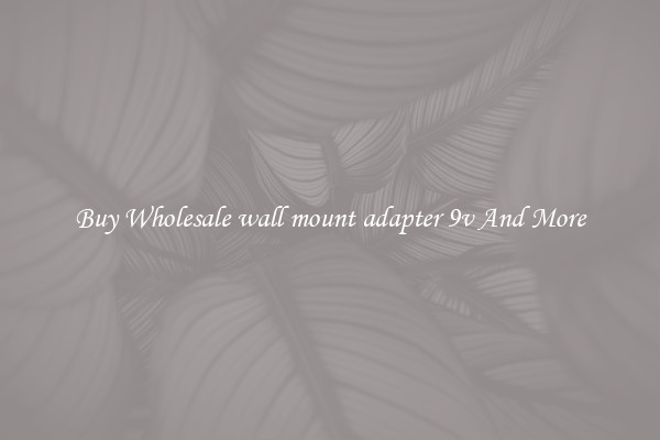 Buy Wholesale wall mount adapter 9v And More