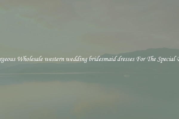 Gorgeous Wholesale western wedding bridesmaid dresses For The Special Day